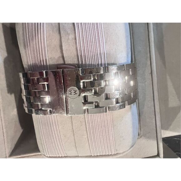 Michele Women's Silver Serein Renley Diamond Dial Chronograph Watch - Picture 6 of 7